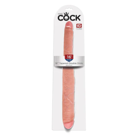 King Cock 16 Tapered Double Dildo - Flesh