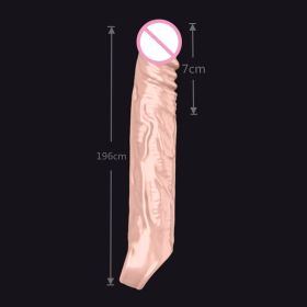 Sex Toys For Men Penis Sleeve Penise Enlargement Extender Condoms Small Cock Increase Extension Nozzles Goods For Adults (STYLE: flesh color-M)